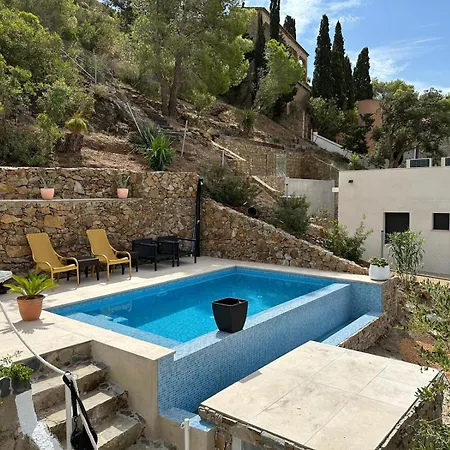Preciosa Casa Con Piscina Desbordante Y Vistas Al Mar Appartement